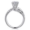 14K White Gold Round Diamond Engagement Ring - Image 3