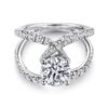 14K White Gold Round Diamond Engagement Ring