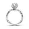 Vintage Inspired 14K White Gold Round Diamond Engagement Ring - Image 4