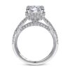 Vintage Inspired 18K White Gold Round Diamond Engagement Ring - Image 4