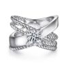 14K White Gold Split Shank Round Diamond Engagement Ring - Image 5