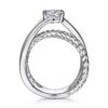 14K White Gold Split Shank Round Diamond Engagement Ring - Image 3