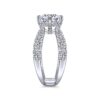 14K White Gold Round Diamond Engagement Ring - Image 3