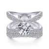 14K White Gold Round Diamond Engagement Ring - Image 5