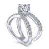 14K White Gold Round Diamond Engagement Ring - Image 2