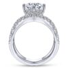 14K White Gold Round Diamond Engagement Ring - Image 4