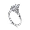 14K White Gold Marquise Shape Diamond Engagement Ring - Image 3