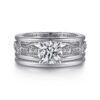 14K White Gold Round Diamond Engagement Ring - Image 5