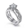 14K White Gold Round Diamond Engagement Ring - Image 2