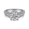 14K White Gold Diamond Engagement Ring