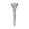 18K White Gold Round 3 Stone Diamond Engagement Ring - Image 4