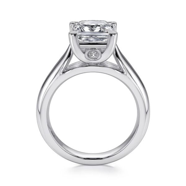 14K White Gold Princess Cut Diamond Engagement Ring - Image 2