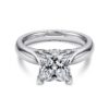 14K White Gold Princess Cut Diamond Engagement Ring