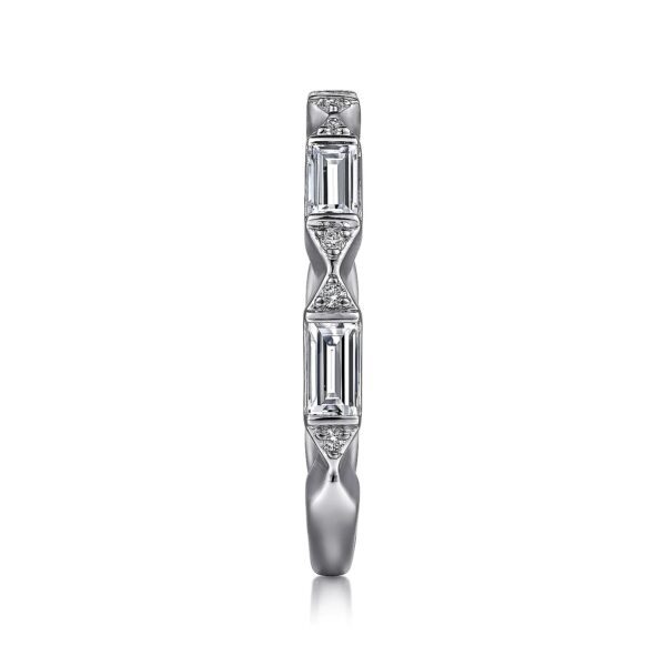 14K White Gold Channel Set Diamond Anniversary Band - 0.52 ct - Image 4