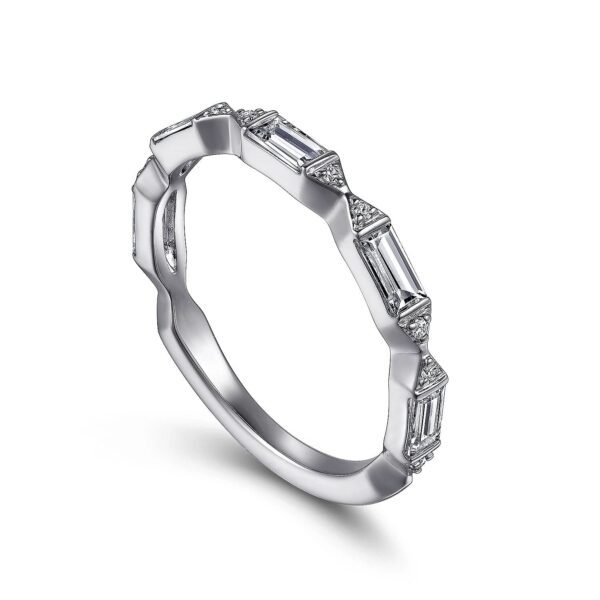 14K White Gold Channel Set Diamond Anniversary Band - 0.52 ct - Image 2