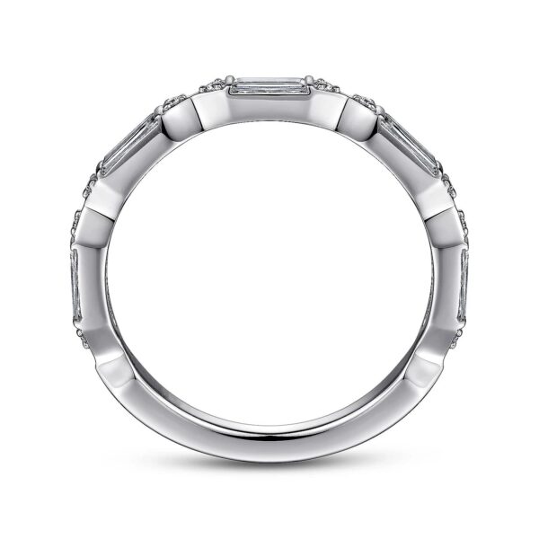 14K White Gold Channel Set Diamond Anniversary Band - 0.52 ct - Image 3