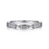 14K White Gold Channel Set Diamond Anniversary Band - 0.52 ct