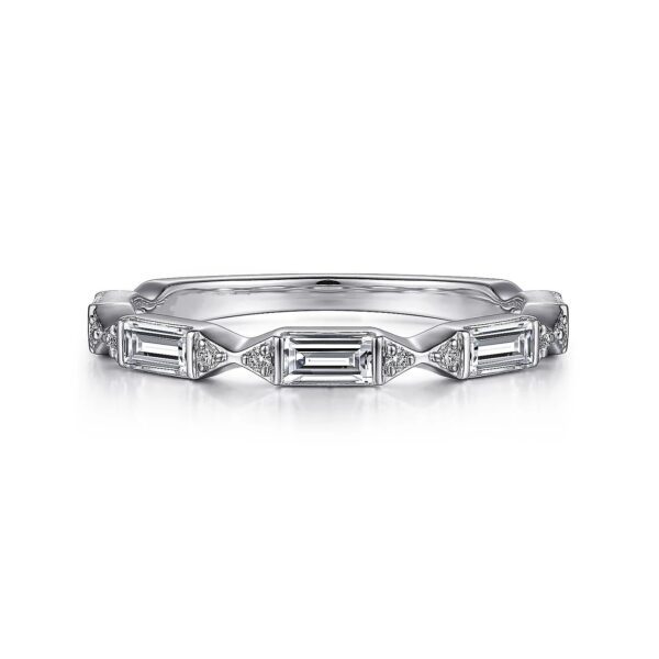 14K White Gold Channel Set Diamond Anniversary Band - 0.52 ct