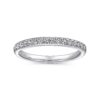 14K White Gold Round 16 Stone Diamond Wedding Band - 0.23 ct - Image 4