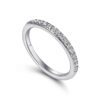 14K White Gold Round 16 Stone Diamond Wedding Band - 0.23 ct - Image 3