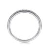 14K White Gold Prong Set Diamond Wedding Band - 0.11 ct - Image 4