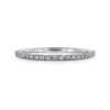 14K White Gold Prong Set Diamond Wedding Band - 0.11 ct