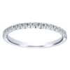 14K White Gold Prong Set Diamond Wedding Band - 0.09 ct - Image 5