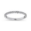 14K White Gold Prong Set Diamond Wedding Band - 0.09 ct - Image 4