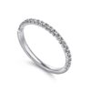 14K White Gold Prong Set Diamond Wedding Band - 0.09 ct - Image 2