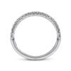 14K White Gold Prong Set Diamond Wedding Band - 0.09 ct - Image 3