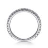 14K White Gold Manmade Alexandrite Stackable Ring - Image 3