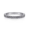 14K White Gold Manmade Alexandrite Stackable Ring