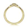14K Yellow Gold Diamond Curved Anniversary Band - 0.06 ct - Image 4