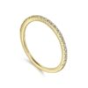 14K Yellow Gold Prong Set Diamond Wedding Band - 0.11 ct - Image 4