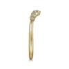 14K Yellow Gold Curved Diamond Anniversary Band - 0.1 ct - Image 3