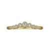 14K Yellow Gold Curved Diamond Anniversary Band - 0.1 ct - Image 5