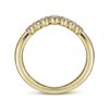 14K Yellow Gold Curved Diamond Anniversary Band - 0.1 ct - Image 2