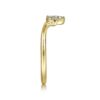 Curved 14K Yellow Gold Diamond Anniversary Band - 0.1 ct - Image 2