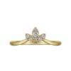 Curved 14K Yellow Gold Diamond Anniversary Band - 0.1 ct - Image 5