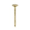14K Yellow Gold Diamond Cluster Clover and Bujukan Bead Ring - Image 2