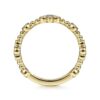 14K Yellow Gold Bezel Set Diamond Quatrefoil Station Ring - Image 3