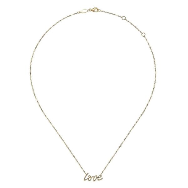 14K Yellow Gold Love Necklace - Image 2