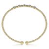 14K Yellow Gold Bujukan Diamond Split Bangle - Image 2