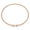 Split 14K Rose Gold Beaded Bujukan Bangle - Image 2