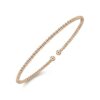 Split 14K Rose Gold Beaded Bujukan Bangle - Image 3