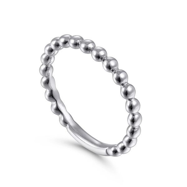 14K White Gold Bujukan Stackable Ring - Image 4