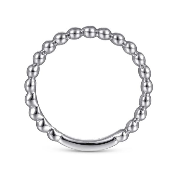 14K White Gold Bujukan Stackable Ring - Image 3