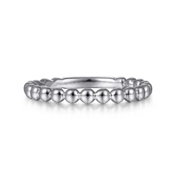 14K White Gold Bujukan Stackable Ring