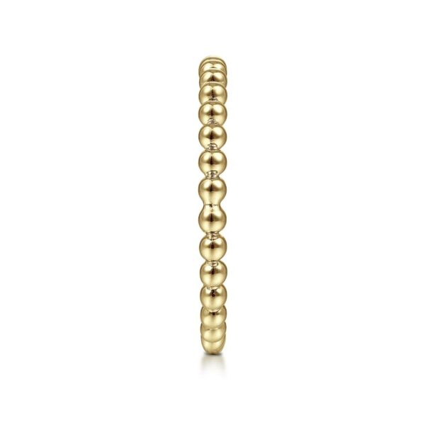 14K Yellow Gold Bujukan Beaded Stackable Ring - Image 2