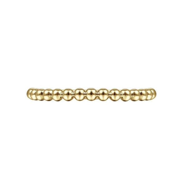 14K Yellow Gold Bujukan Beaded Stackable Ring - Image 5